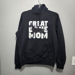 Great Dane Mom Sweatshirt Hoodie Size M Black